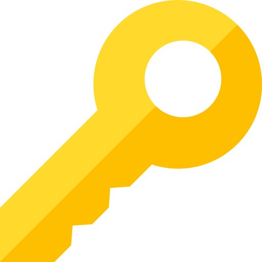 Key Basic Straight Flat icon