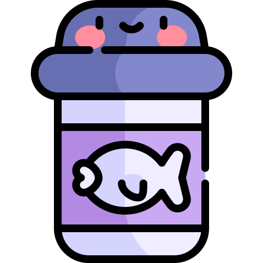 Fish food Kawaii Lineal color icon