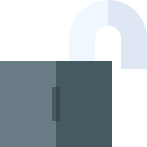 Unlock Basic Straight Flat icon