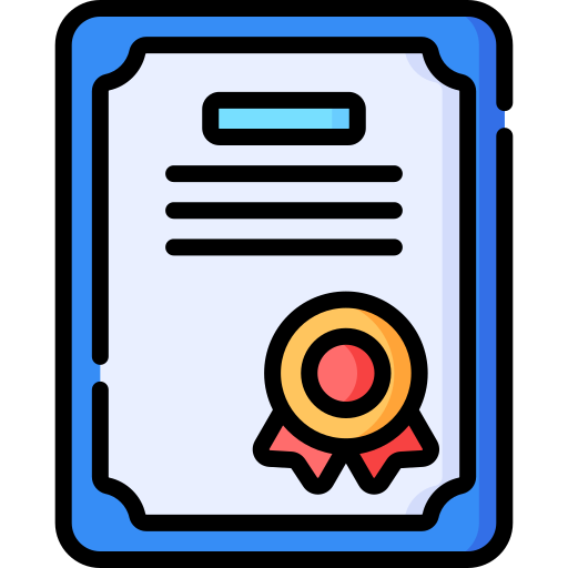 Certificate Special Lineal color icon