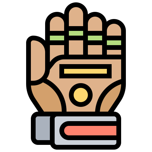 Baseball glove Meticulous Lineal Color icon