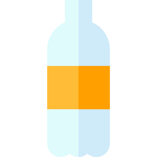 garrafa de plástico Basic Straight Flat Ícone