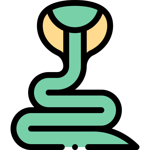 serpiente Detailed Rounded Lineal color icono