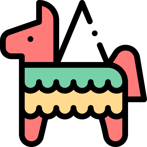 Piñata Detailed Rounded Lineal color icon