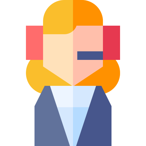 Customer service agent Basic Straight Flat icon