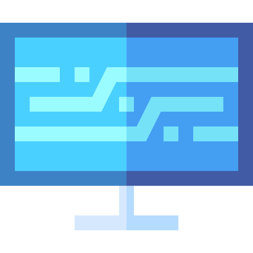 Supercomputer Basic Straight Flat icon