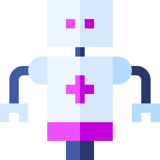 Medical robot Basic Straight Flat icon