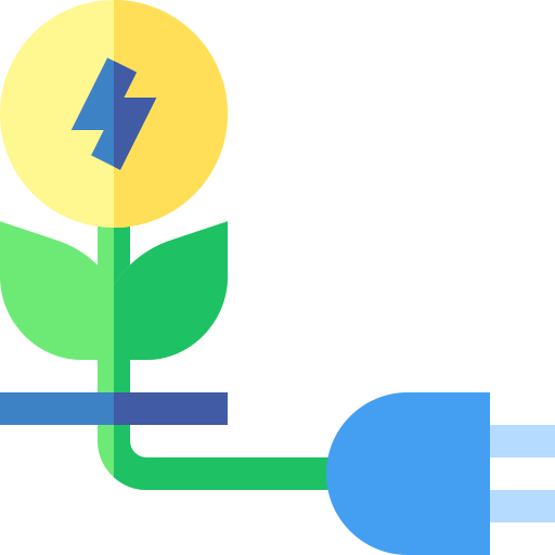 Eco energy Basic Straight Flat icon