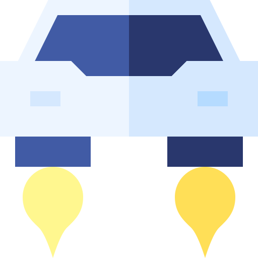Hover car Basic Straight Flat icon