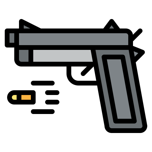 pistolet Iconixar Lineal Color ikona