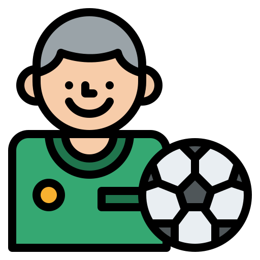 Football player Iconixar Lineal Color icon