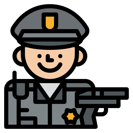 poliziotto Iconixar Lineal Color icona