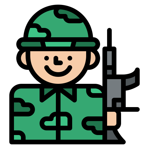 soldado Iconixar Lineal Color icono