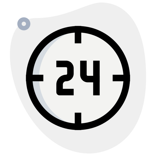 24時間 Generic Rounded Shapes icon