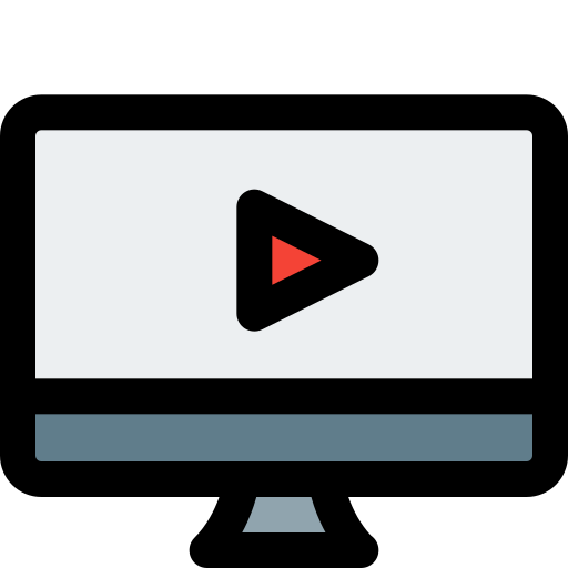 Video player Pixel Perfect Lineal Color icon