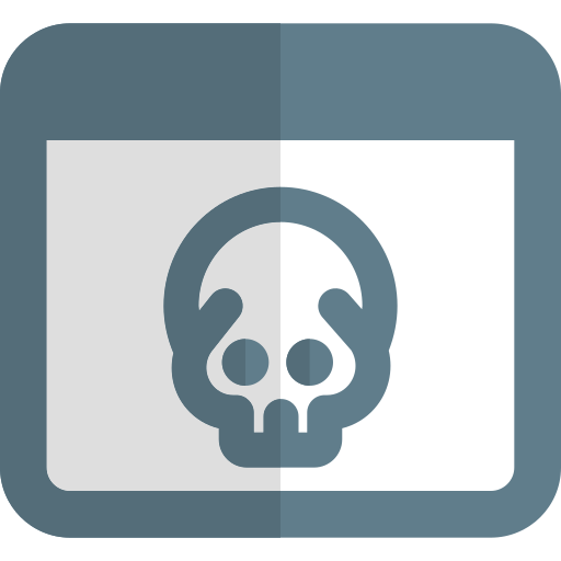Skull Pixel Perfect Flat icon