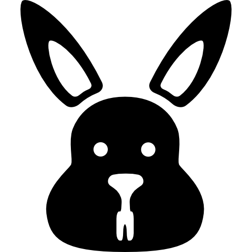 konijntje zwarte kop  icoon