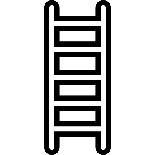 Ladder thin outline  icon