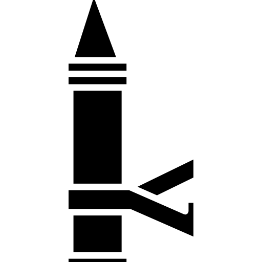 esquema de la herramienta para colorear crayón  icono