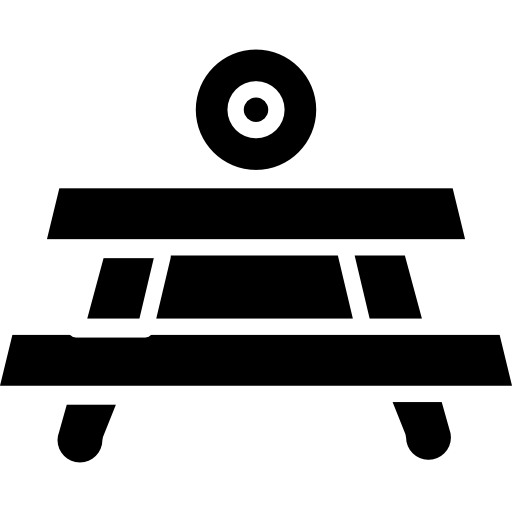 tabellenumriss mit kreisförmigem objekt  icon