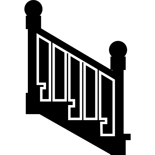 widok z boku schodów  ikona