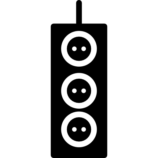 trzy wtyczki elektryczne  ikona