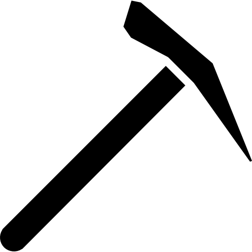 Pick hammer outline  icon