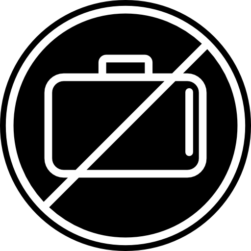signal d'interdiction de bagages  Icône