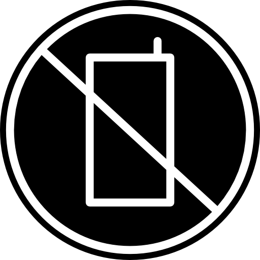 No cellphone use allowed  icon