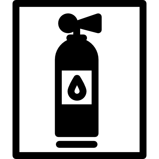 Extinguisher security tool for fire  icon