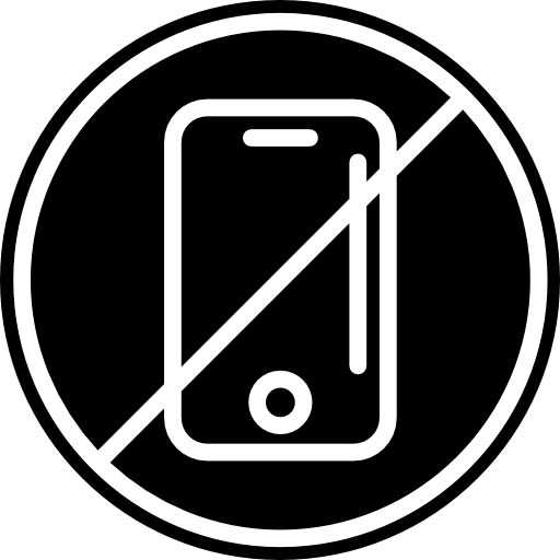 no se permiten teléfonos móviles  icono