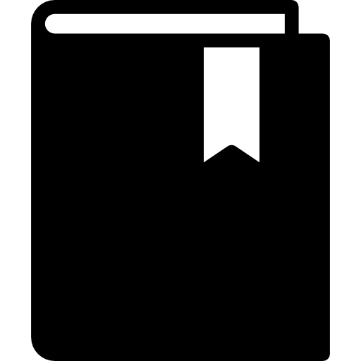 handboekoverzicht met bladwijzer  icoon