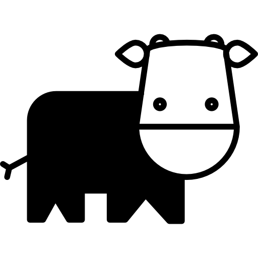 wariant kreskówki krowy  ikona