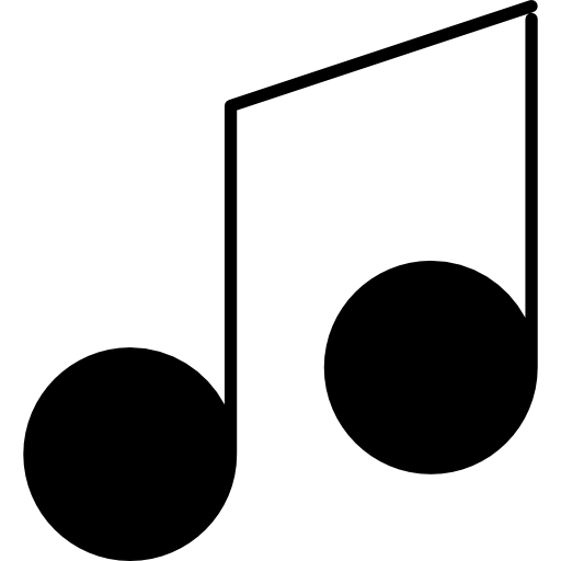 variante de nota musical con contorno fino  icono