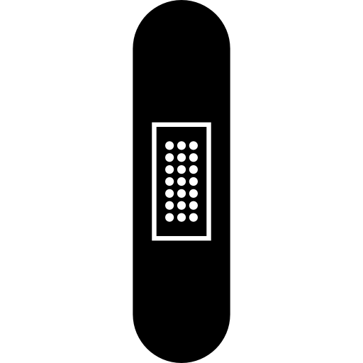 垂直位置のバンドエイドのシルエット  icon