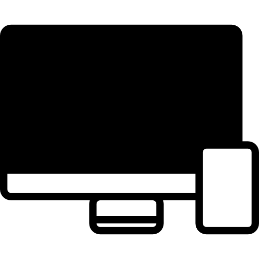 iMac desktop computer with mouse  icon