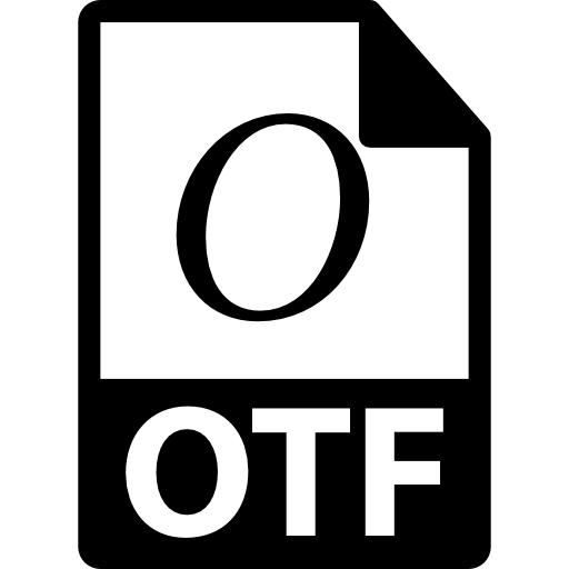 OTF file format extension  icon