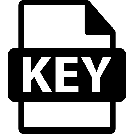 format de fichier key  Icône