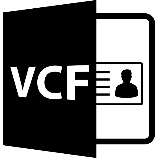 format de fichier ouvert vcf  Icône