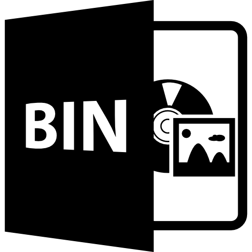 formato de archivo abierto bin  icono