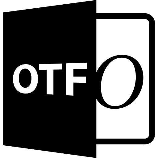 formato de archivo abierto otf  icono
