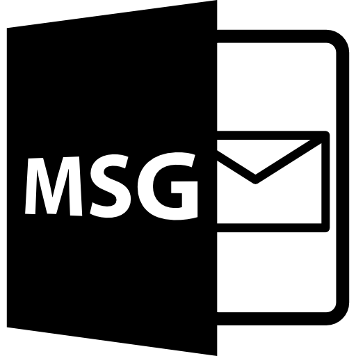 símbolo de msg con sobre  icono