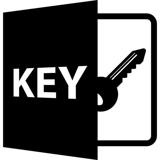 formato de archivo abierto clave  icono