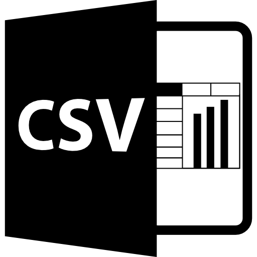 CSV file variant with graphs  icon