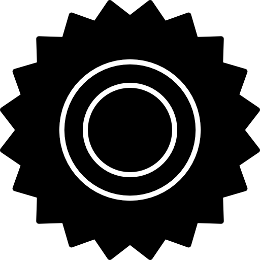 Cogwheel black variant of small cogs  icon