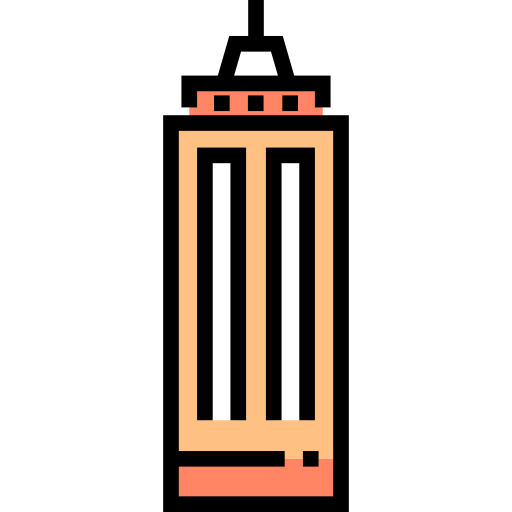 Skyscraper Detailed Straight Lineal color icon