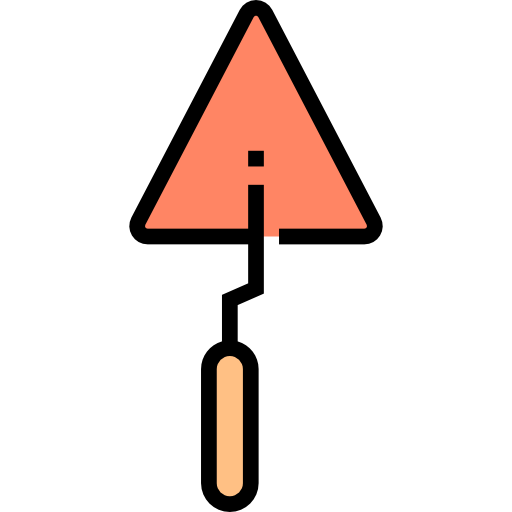 Trowel Detailed Straight Lineal color icon