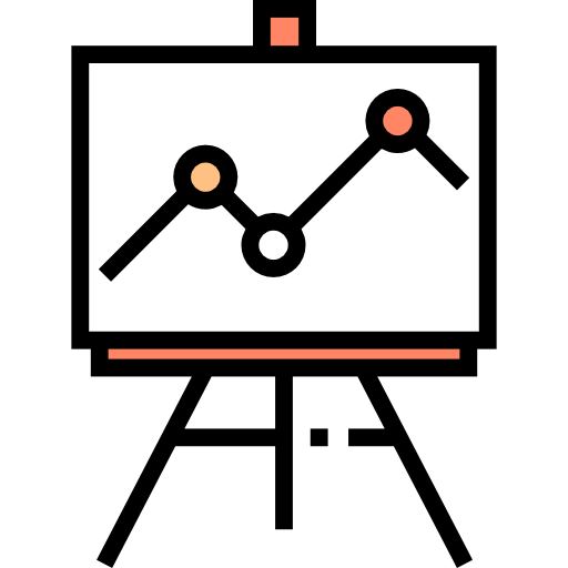 gráfico de linea Detailed Straight Lineal color icono