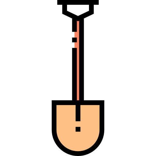 Łopata Detailed Straight Lineal color ikona