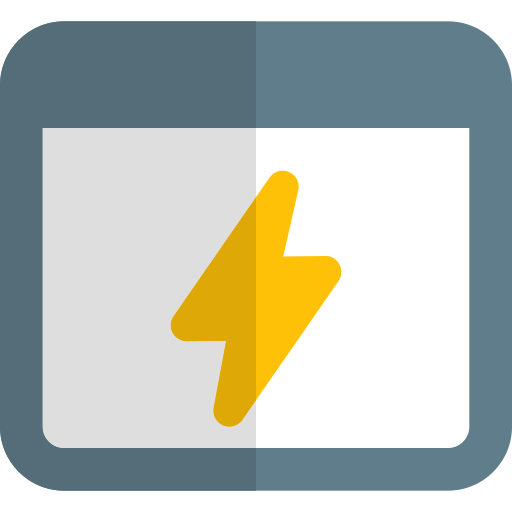 Thunderbolt Pixel Perfect Flat icon